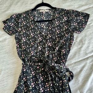 LOFT Floral Wrap Dress Sz 8P